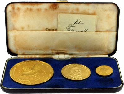 1963 Kennedy Gold Medallions in Presentation Box