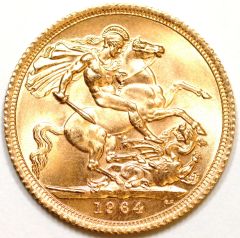 Reverse of 1964 Gold Sovereign
