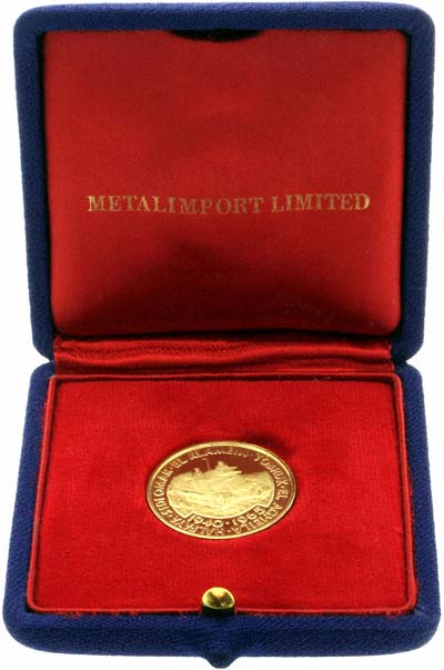 1966 Desert War 25th Anniversary Gold Medallion in Box