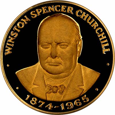Sir Winston Spencer Churchill on Gold Medallion