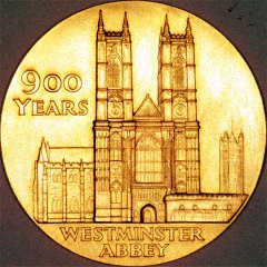 Reverse of 1965 Westminster Abbey Gold Medal