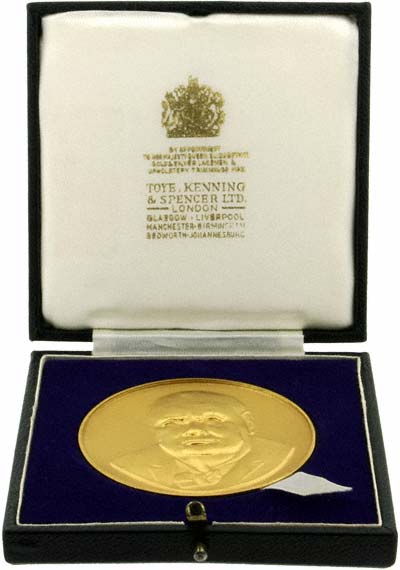1965 Churchill Gold Medallion in Presentation Box