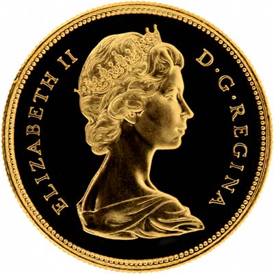 Obverse of 1967 $20 Canadian Gold Proof Coin