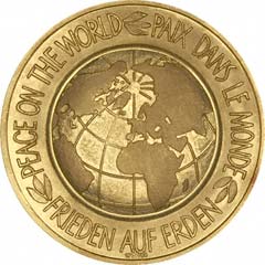 Obverse of 1970 UNO Gold Medallion