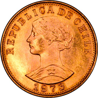 Obverse of 1973 Chilean 50 Pesos