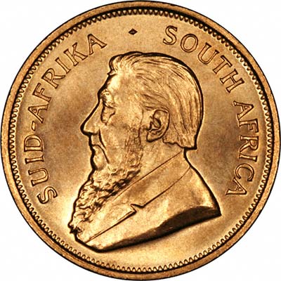 Obverse of 1973 One Ounce Gold Krugerrand