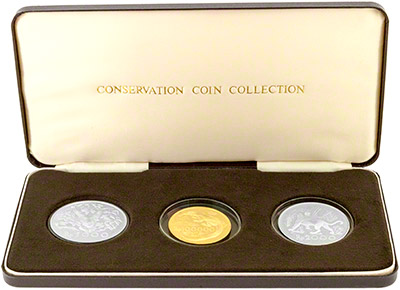 1974 Indonesia Conservation Three Coin Set