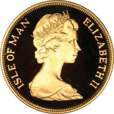Obverse of 1974 Manx Gold Coins