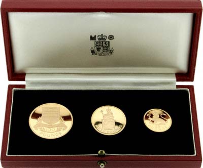 1975 Gibraltar Gold Proof Coin Set in Box