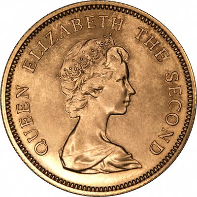 Obverse of 1975 Royal Visit Uncirculated Gold $1000