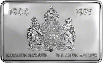 1975 queen mothers silver tablet reverse