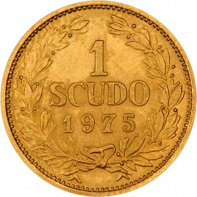 Reverse of 1975 San Marino One Scudo