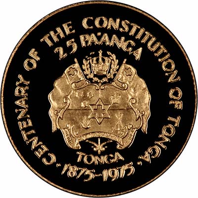 King George Tupou II on Obverse of 25 Pa'anga