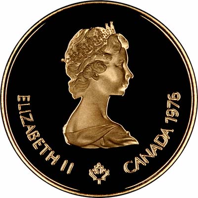 Obverse of 1976 Canadian Gold Proof 100 Dollars