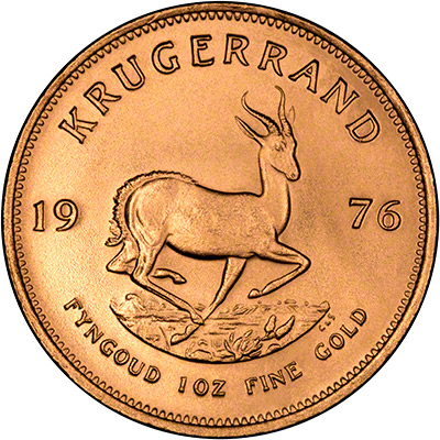 Reverse of 1976 One Ounce Gold Krugerrand