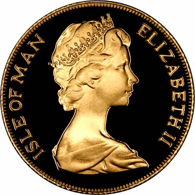 Obverse of 1977 Manx Gold Coins