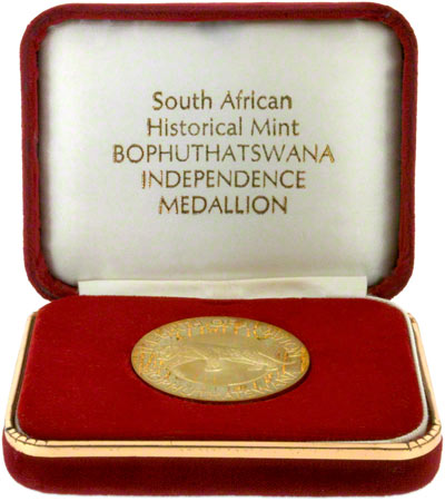 1977 south africa bophuthatswana medallion in case