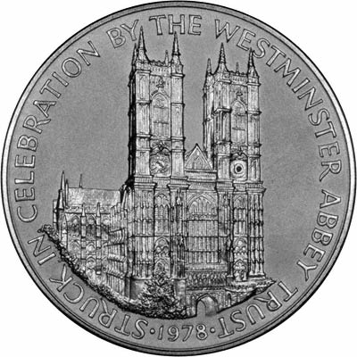 1978 Royal Mint 25th Anniversary of Queen Elizabeth II Platinum Medallion Reverse