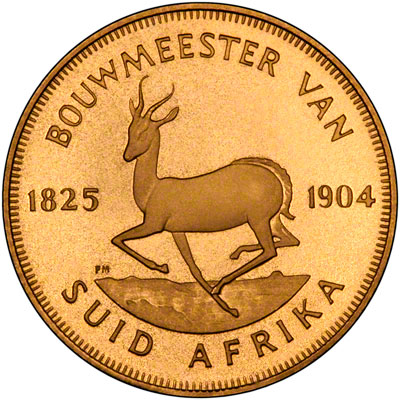 Reverse of 1979 South Africa Gold Medallion