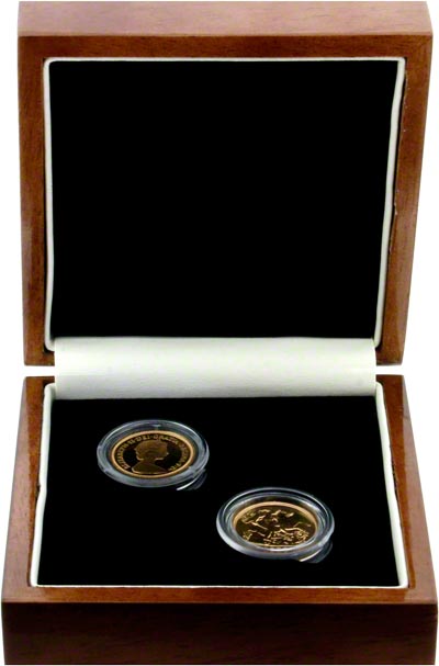 1980 - 1982 Half Sovereign Two Coin Set in Presentation Box