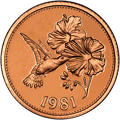 Obverse 1981 Belize Gold Proof $50