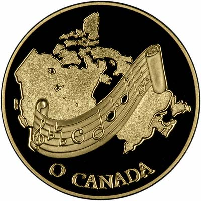 Reverse of 1994 Canadian Gold Proof 100 Dollars