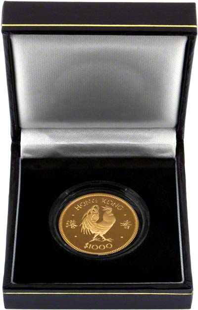 Reverse of 1981 Year of the Cockerel Gold Proof $1000