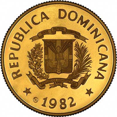 Obverse of 1982 Dominican Republic 200 Pesos