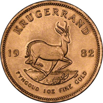 Reverse of 1982 One Ounce Gold Krugerrand
