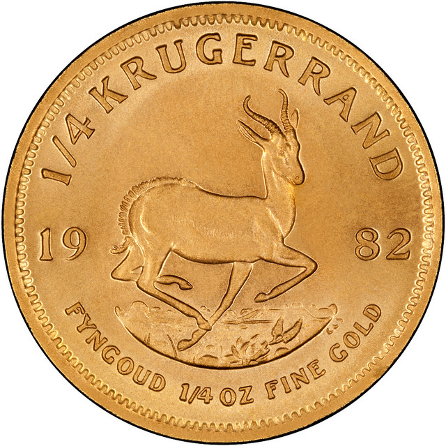 Reverse of Quarter Ounce Gold Krugerrand