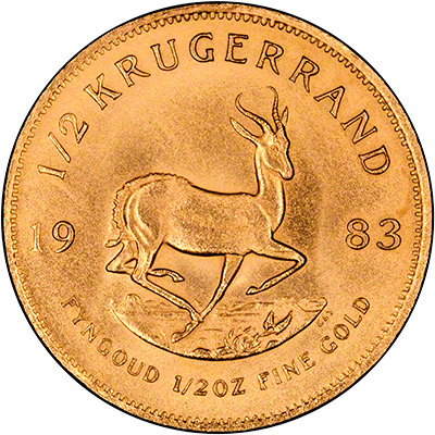 Reverse of 1983 Half Ounce Gold Krugerrand