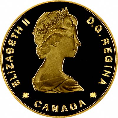 Obverse of 1984 Canadian Commemorative Proof 100 Dollars