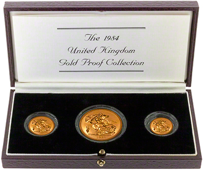 1984 Three Coin Gold Set in Case