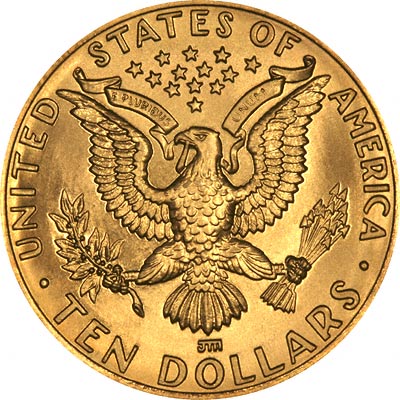 Spread Eagle Reverse Design on a 1984 American Gold Eagle