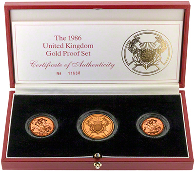 Three Coin Gold Set in Case