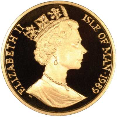 Obverse of 1989 Manx Gold Crown