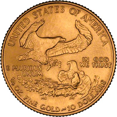 Reverse of 1989 Quarter Ounce Gold Eagle