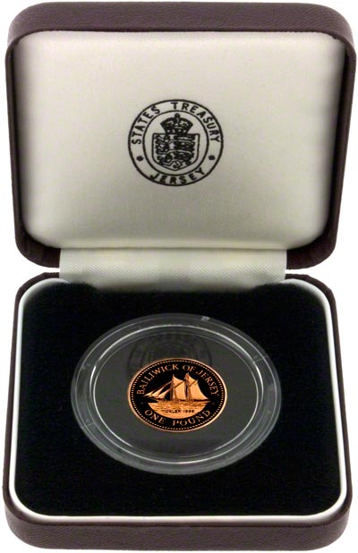 1991 Jersey Proof Gold Pound in Presentation Box
