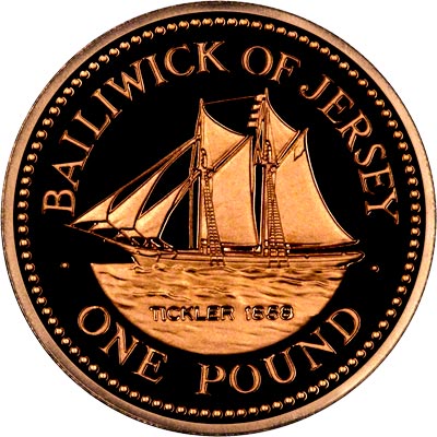 Reverse of 1991 Jersey Proof Gold Pound