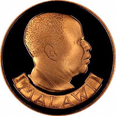 Obverse of 1992 Malawian Gold 20 Kwacha