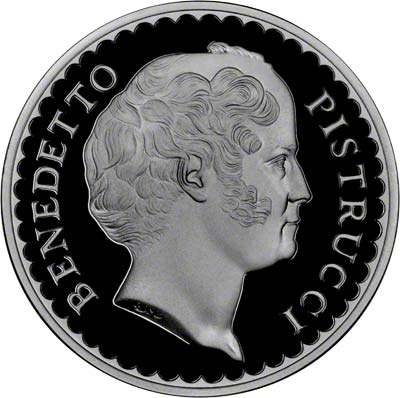 Obverse of 1993 Silver Medallion of Benedetto Pistrucci