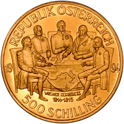 Obverse of 1994 Austrian 500 Schillings
