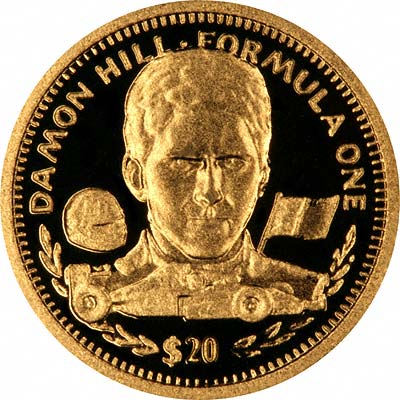 Reverse of 1992 Liberia Gold 20 Dollars