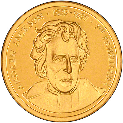 1994 Andrew Jackson Presidents of the USA Gold Medallion Reverse