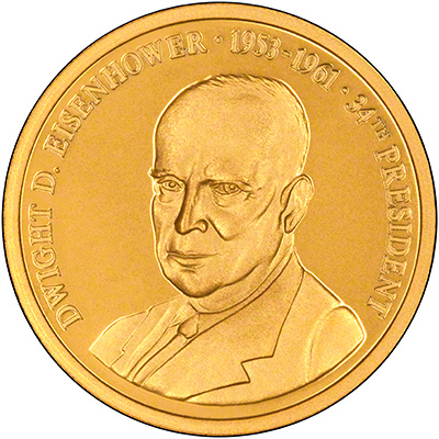 1994 Dwight Eisenhower Presidents of the USA Gold Medallion Reverse