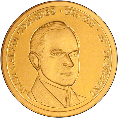 1994 John Calvin Coolidge Presidents of the USA Gold Medallion Reverse