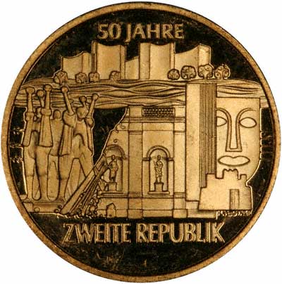 Reverse of 1995 Austrian 1000 Schillings