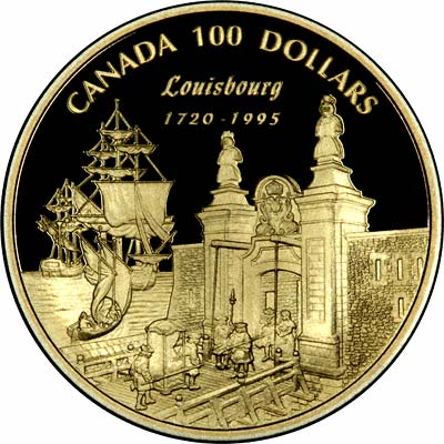 Reverse of 1995 Canadian Gold Proof 100 Dollars