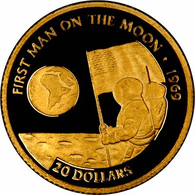 Reverse of 1995 Cook Islands $20 Gold Coin