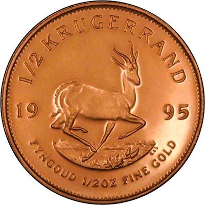 Reverse of 1995 Half Ounce Gold Krugerrand